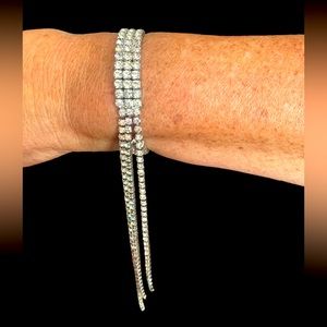 Crystal zircon bracelet with tassel